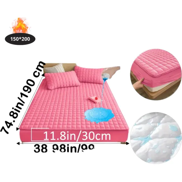 Bovista Waterdicht Hoeslaken - Beddengoed - Fitted Sheet - Bed - Roze 150x200