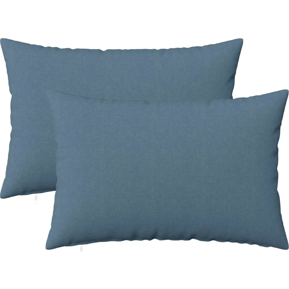 vidaXL Kussensloop 2 st HEERLEN Jeans Blauw 50 x 70 cm Stof, foto 3