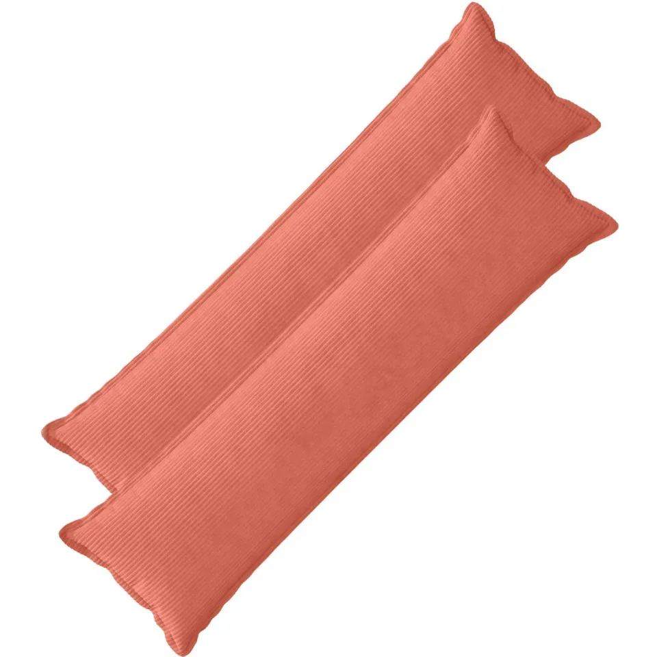 vidaXL Kussensloop 2 st HOUTEN Rood-oranje 40 x 145 cm corduroy, foto 3