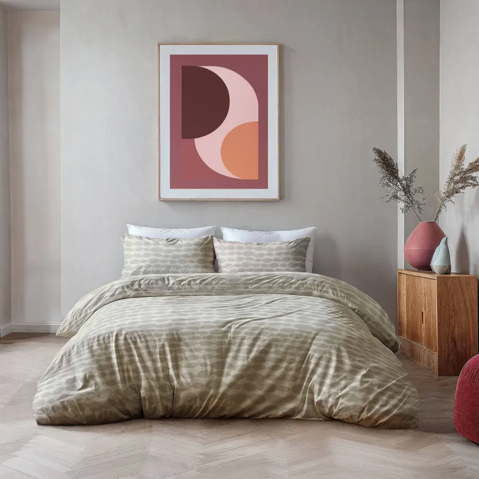 BYRKLUND dekbedovertrek 2-persoons (200x220 cm) beige, foto 2
