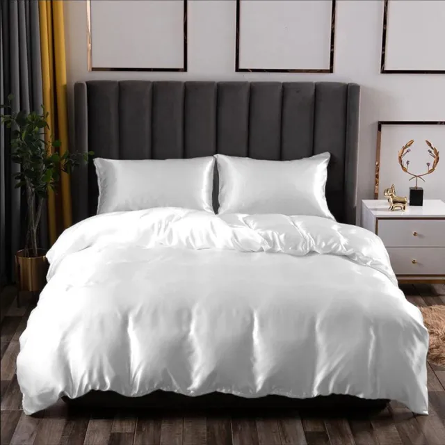Beauty Silk Dekbedovertrek Satijn - Wit - 240x200/220