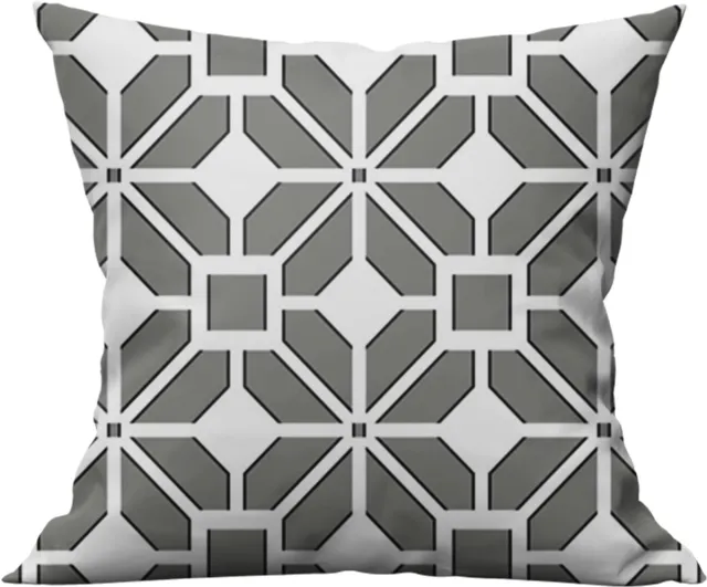 piruu Decoratieve Katoenen Kussensloop Jasiek 40x40 cm - Diverse Patronen Wit
