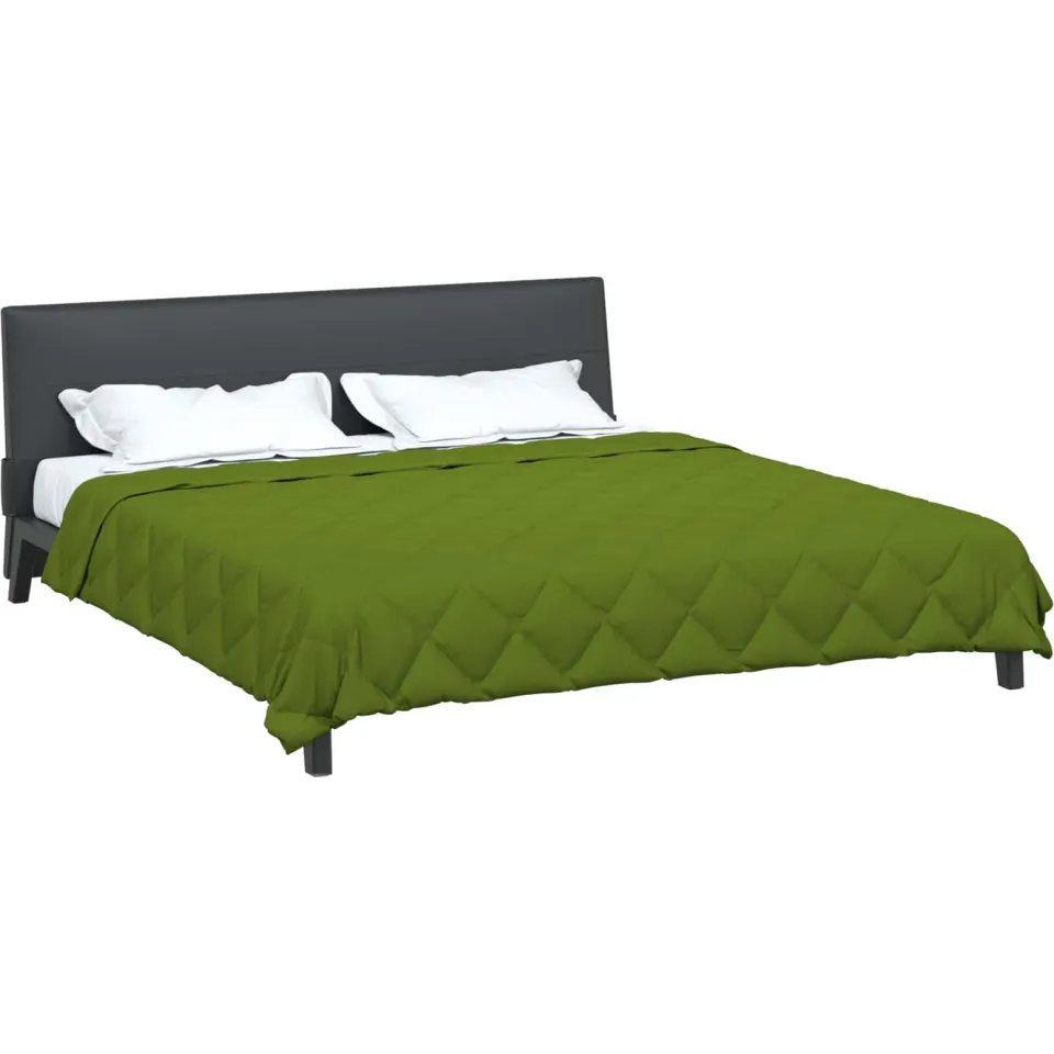 vidaXL Vol jaar dekbed 200 x 240 cm 300 gsm Microvezel Groen, foto 2