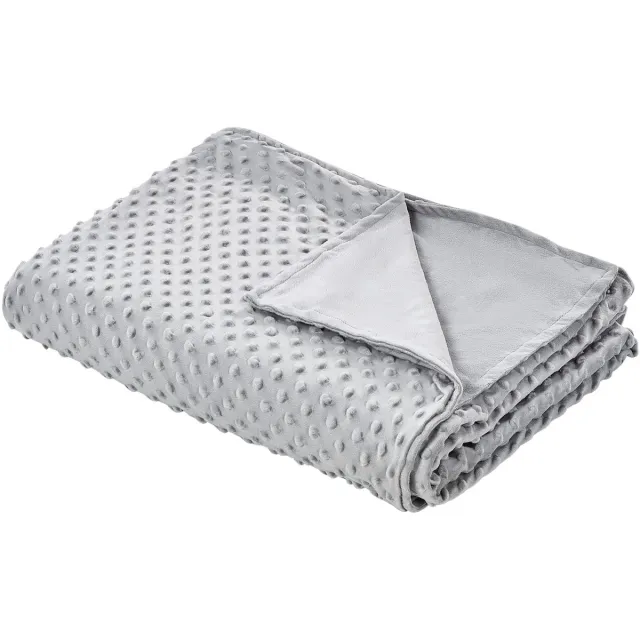 Beliani CALLISTO - Verzwaringsdeken hoes - Grijs - 135 x 200 cm - Polyester