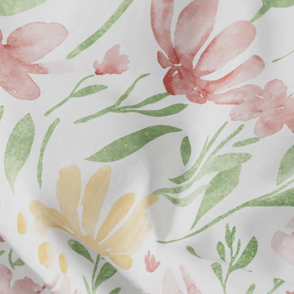 W dekbedovertrek katoen-polyester bloemenprint multi, foto 4