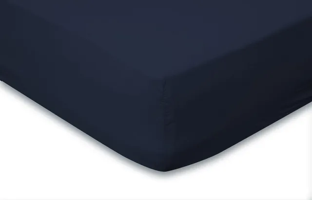 Eleganzzz Hoeslaken Katoen Perkal 35cm Hoekhoogte - Donker Blauw - hoeslaken 90x210/220cm - Hoeslakens - Eenpersoons