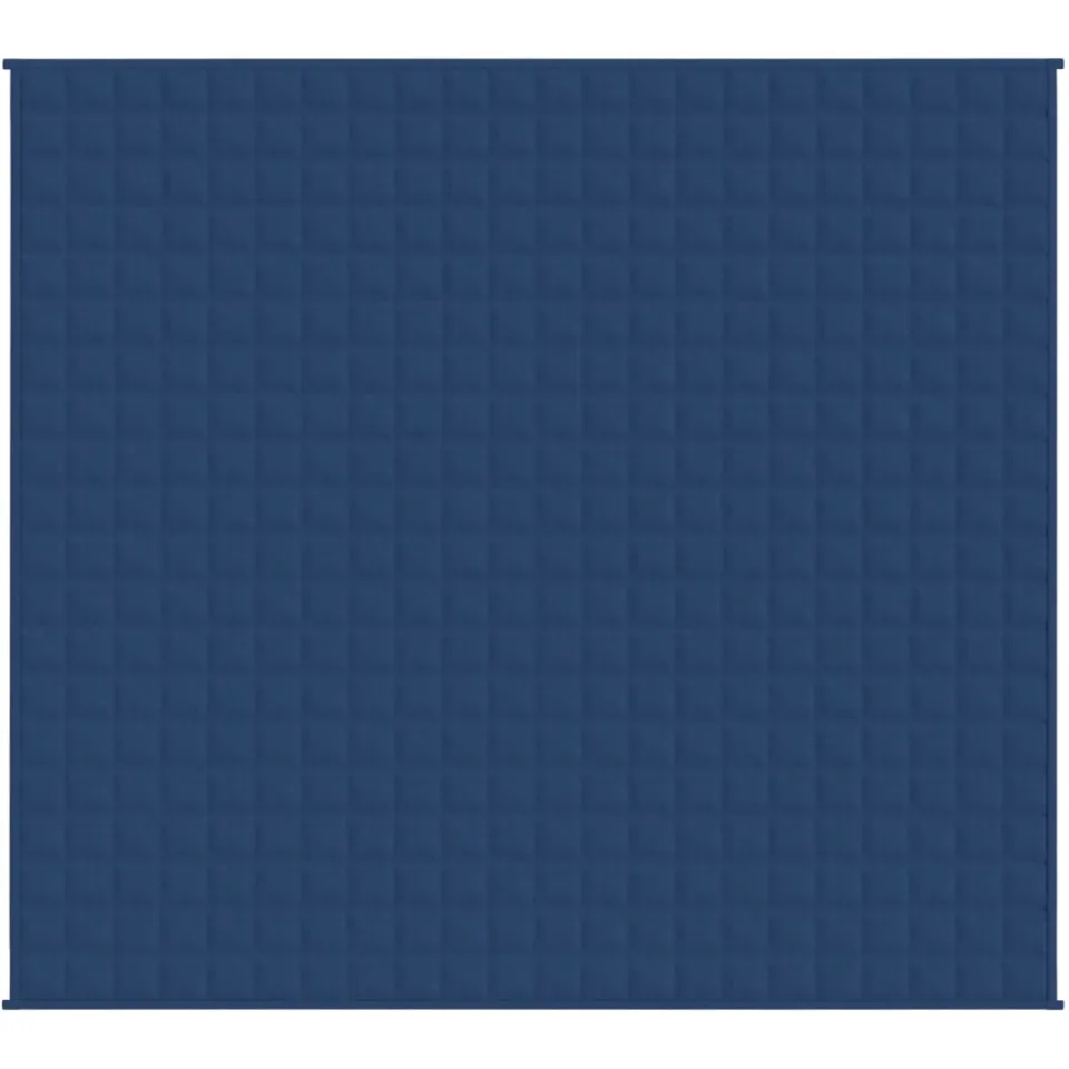 vidaXL Verzwaringsdeken 220x230 cm 15 kg stof blauw