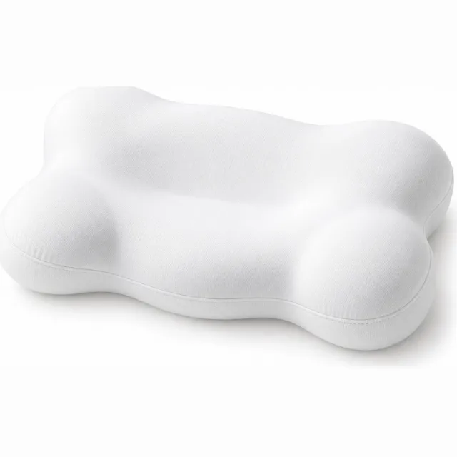 VHV Traagschuim hoofdkussen - Ergonomisch kussen voor neksteun - Cloud kussen - Slaapkussen - Geheugenschuim - 60x30x10 cm - Wit