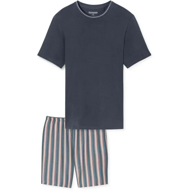 Schiesser Pyjama kort - Heren - Pyjamas kohle