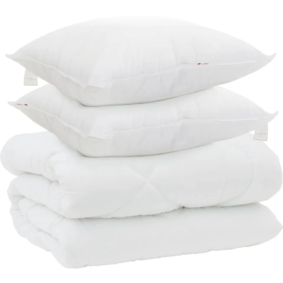 vidaXL Winter Dekbed met kussen 3 st Wit Microvezel, foto 3