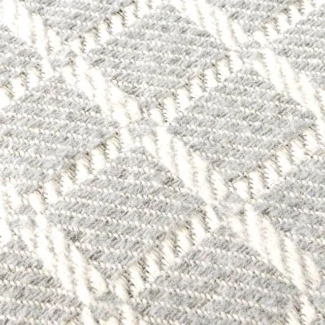 ANRO Tania Plaid Lichtgrijs 130x160 cm - Katoenmix - Met franjes