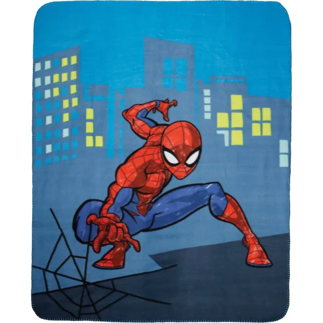 Spider-Man Fleece Deken, Hero - 110 x 140 cm - Polyester Blauw
