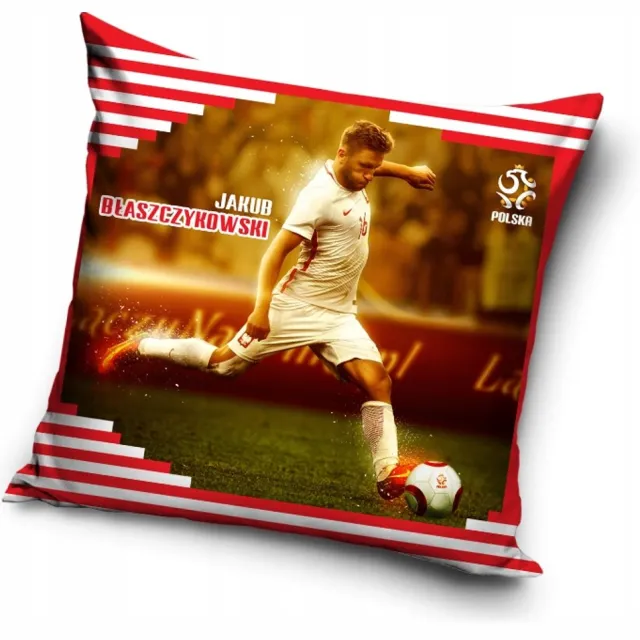 Carbotex Kussenhoes Voetbal PZPN Polen Kuba Błaszczykowski 40x40 cm Microvezel Multicolor