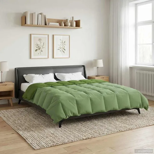 vidaXL Zomer Dekbed 200 x 240 cm Zomer Microfiber (100% polyester) Groen