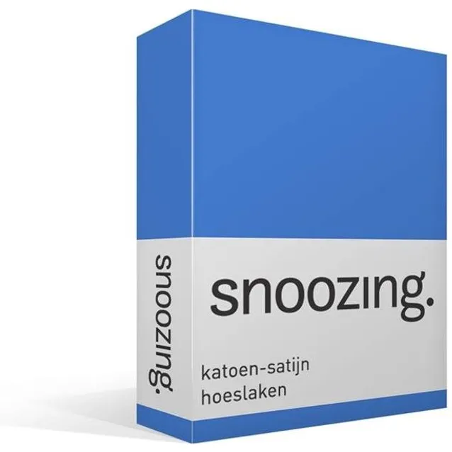Snoozing Katoen-satijn - Hoeslaken - Tweepersoons - 100x200 cm - Meermin