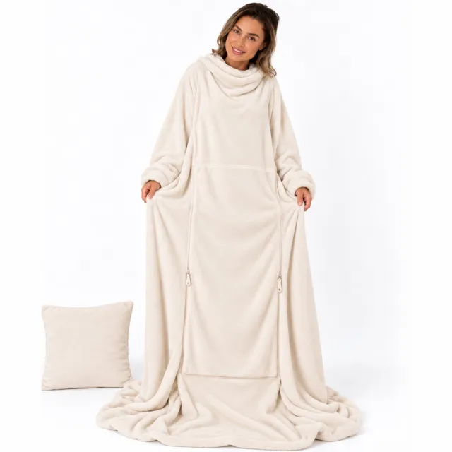 Unique Living Plaid Snuggle Dove White -150x200cm