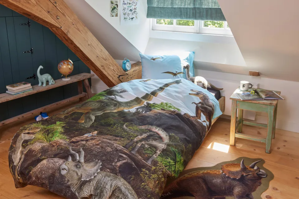 Freek Vonk Beddinghouse kids katoenen dekbedovertrek dino 1 persoons (140x200 cm) multi, foto 3