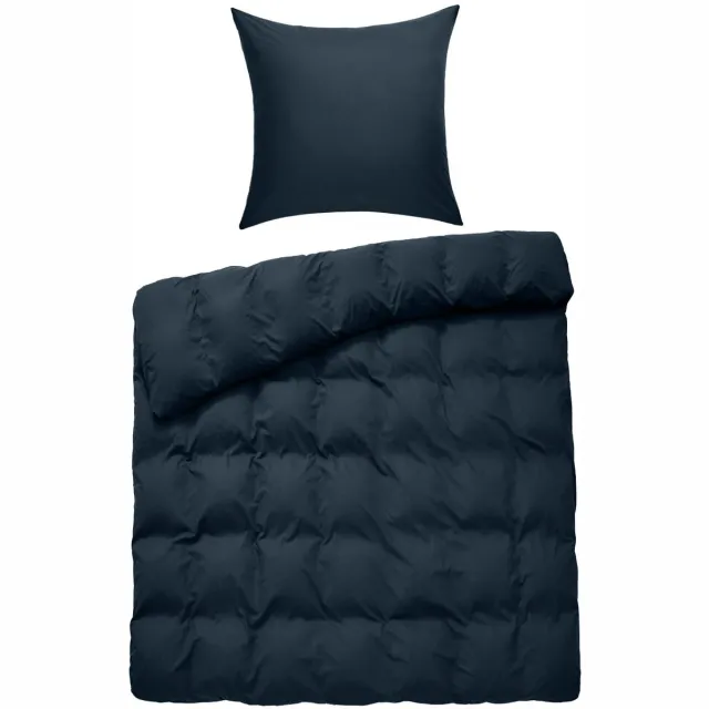 Unyqoos Comfortabele katoenen beddengoedset met ritssluiting en elegant design Donkerblauw