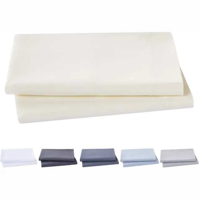 Unyqoos Set van twee hypoallergene kussenslopen van zachte microvezel beige