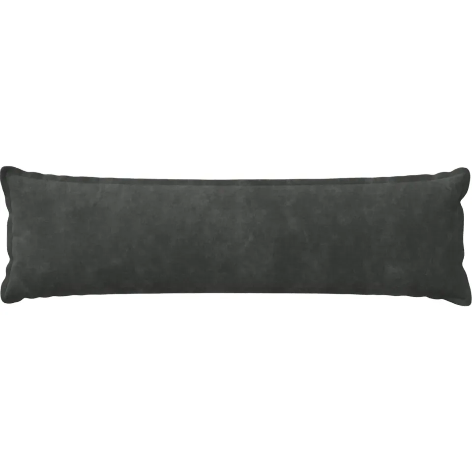 vidaXL Kussensloop 2 st HOUTEN Antracietkleurig 40 x 145 cm Anthraciet