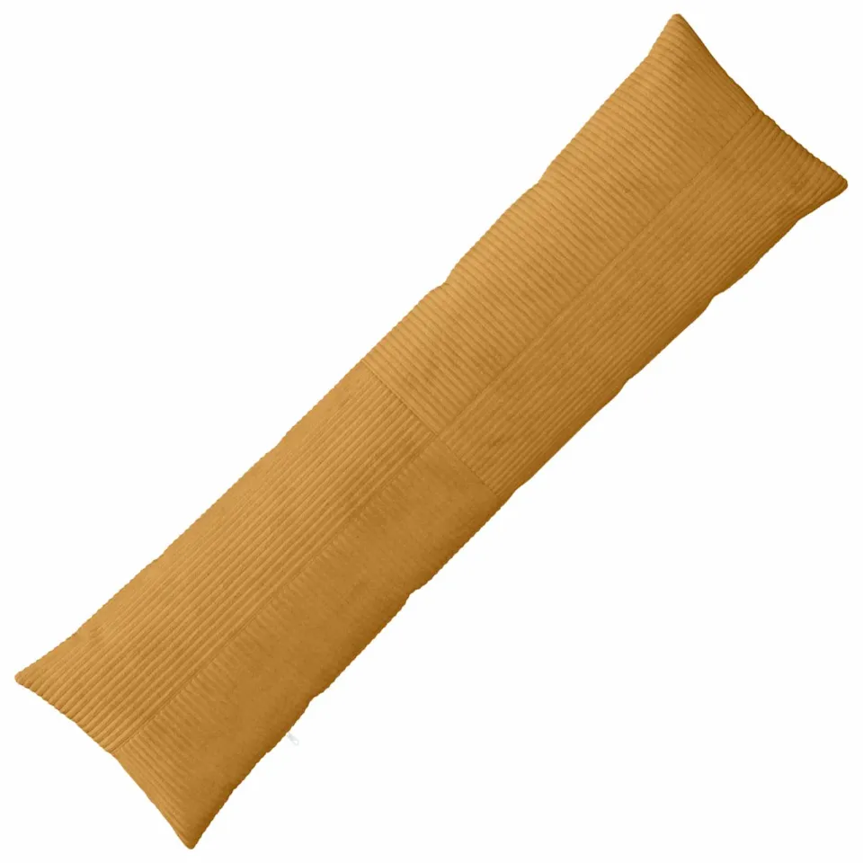 vidaXL Kussensloop ALMELO Geel 40 x 145 cm corduroy, foto 3