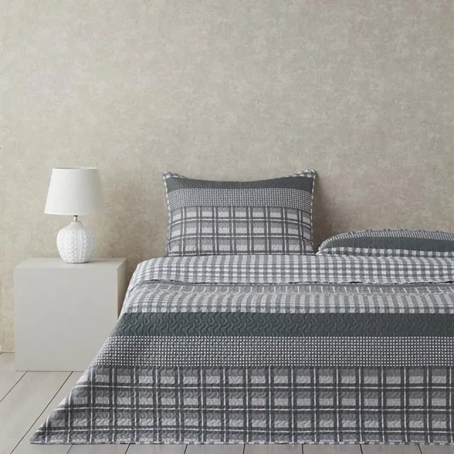 English Home dekbed zonder overtrek - Incl. 2 kussenslopen - 240x260 cm - Grijs