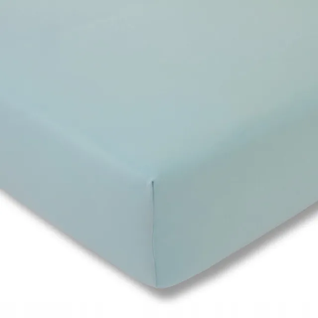 Estella 640 - Hoeslaken - Dubbelgetwijnde jersey - 100 x 200 cm - Azurblauw
