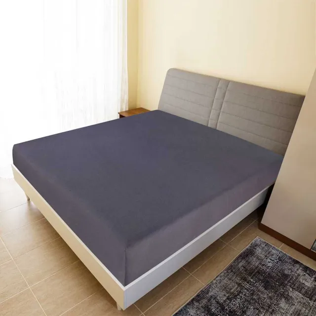 vidaXL Hoeslaken jersey 180x200 cm katoen antracietkleurig, foto 2