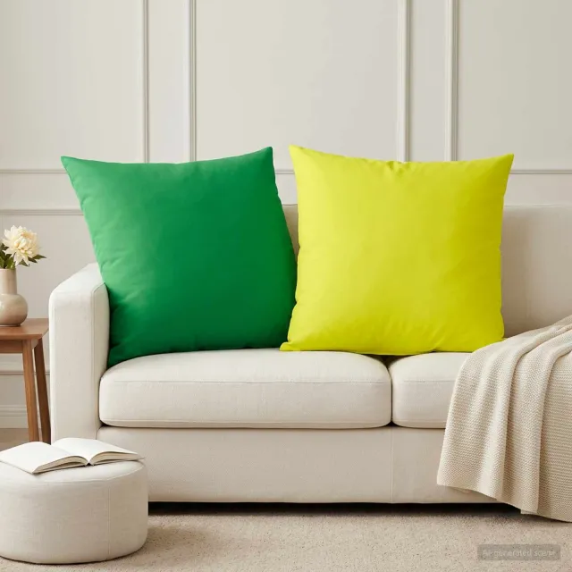vidaXL Kussensloop 6 st HEERLEN Groen 80 x 80 cm Polyester