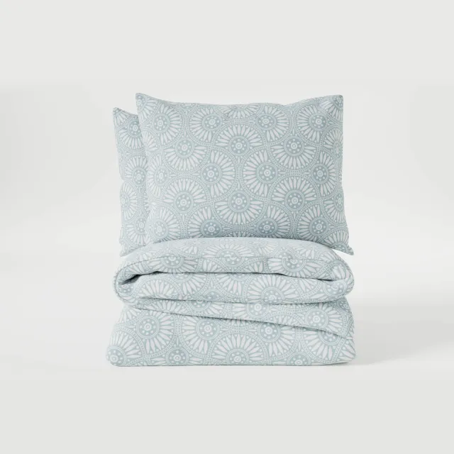 W dekbedovertrek blauw
