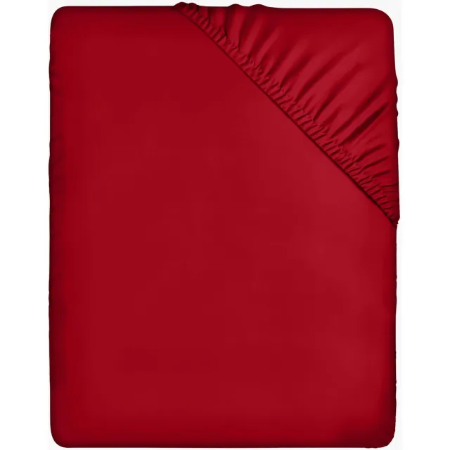 Ibenzoa Comfortabel en Luxe Hoeslaken van Microvezel voor Elke Seizoen - 140 x 200 cm, Rood