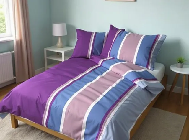 SENZATIONE 100% Katoen Percaline Dekbedovertrek 200x200/220-2x60x70 cm ALEXANDER PAARS MULTI