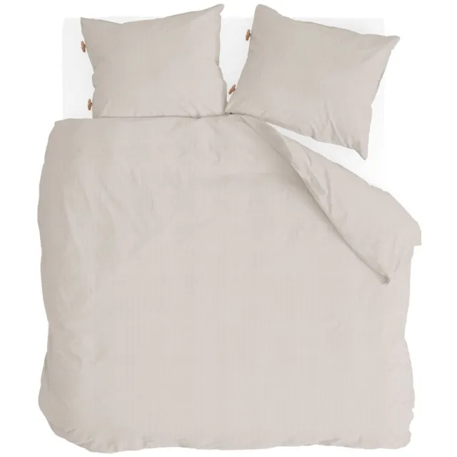 Walra Dekbedovertrek Soft Chevron - 200x220 - 100% Katoen (BCI) - Zand