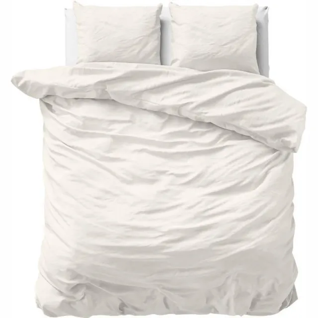 Primaviera Deluxe Uni Satijn - Dekbedovertrekset - Tweepersoons - 200x200/220 + 2 kussenslopen 60x70 - Creme Antraciet
