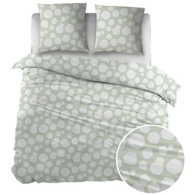 Percalino Dekbedovertrek - Green Bollen Perkalkatoen - B 240 x L 220 cm - Vochtabsorberend - 000086-B 240 x L 220 cm