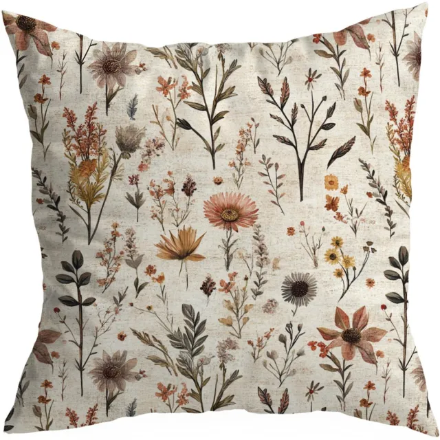 HomeView Decoratieve Kussensloop Langzaam 45x45cm - Bloemen & Kleuren Multicolor