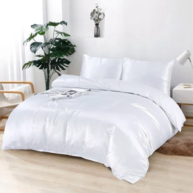 Beau Maison Beauty Silk Dekbedovertrek Satijn Wit - 2 kussenslopen
