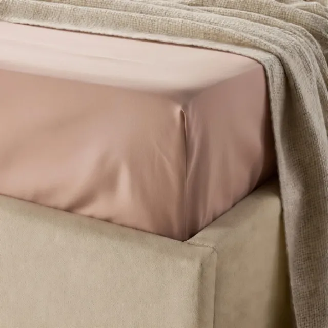 Y-not® Y-NOT™ - Velvet Velours - Hoeslaken - Roze - 90x200+30cm 1-Persoons - Hoekhoogte 30cm - 30 dagen proefslapen Soft Pink
