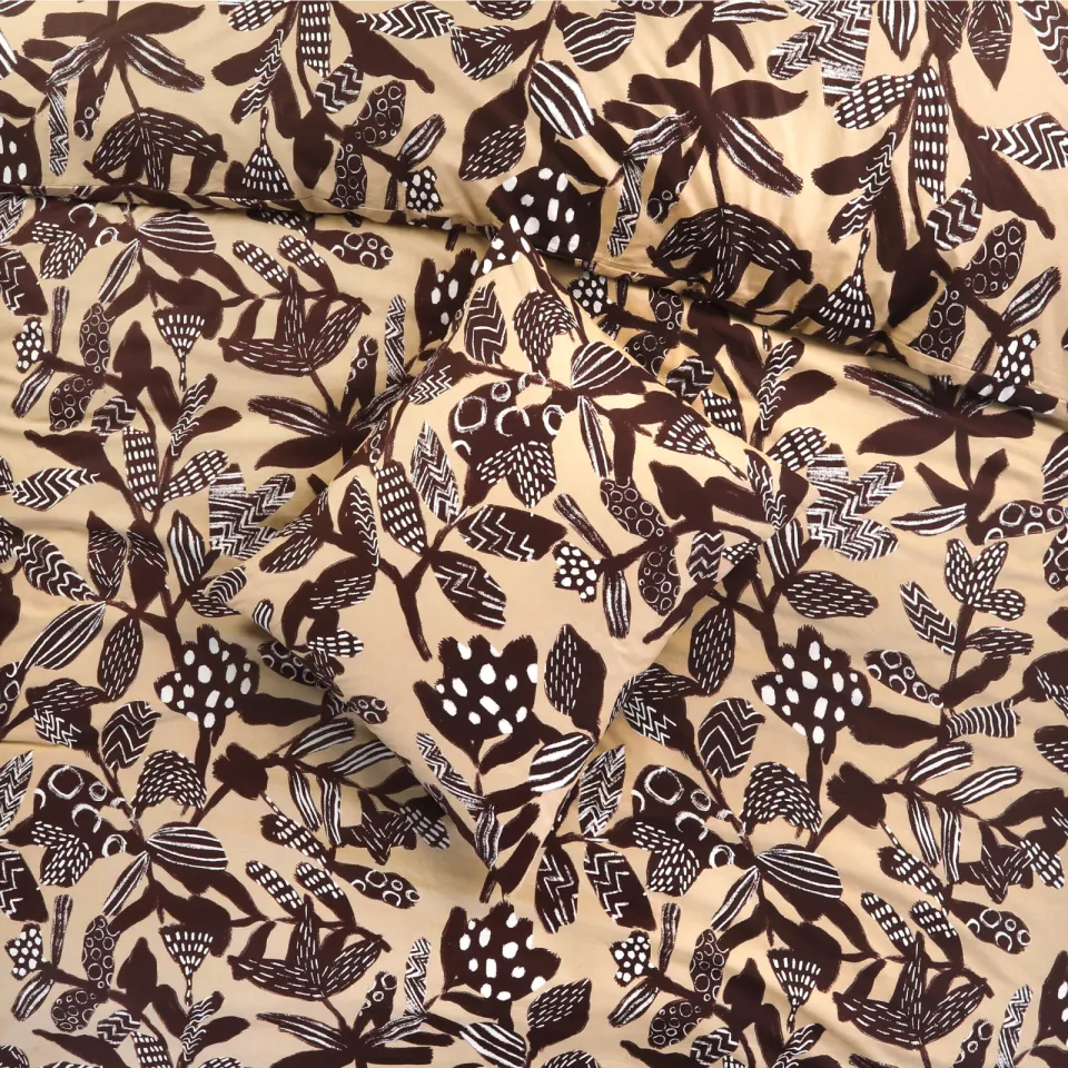 NOUS Living katoenen dekbedovertrek 2-persoons (200x220 cm) beige, foto 6