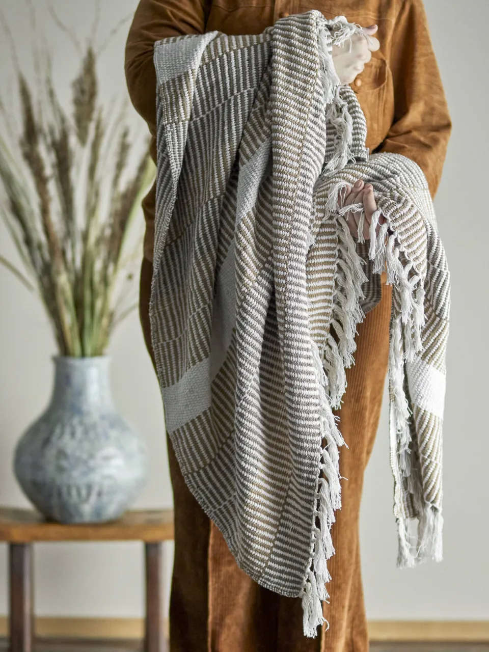 Bloomingville Isnel plaid bruin, foto 4