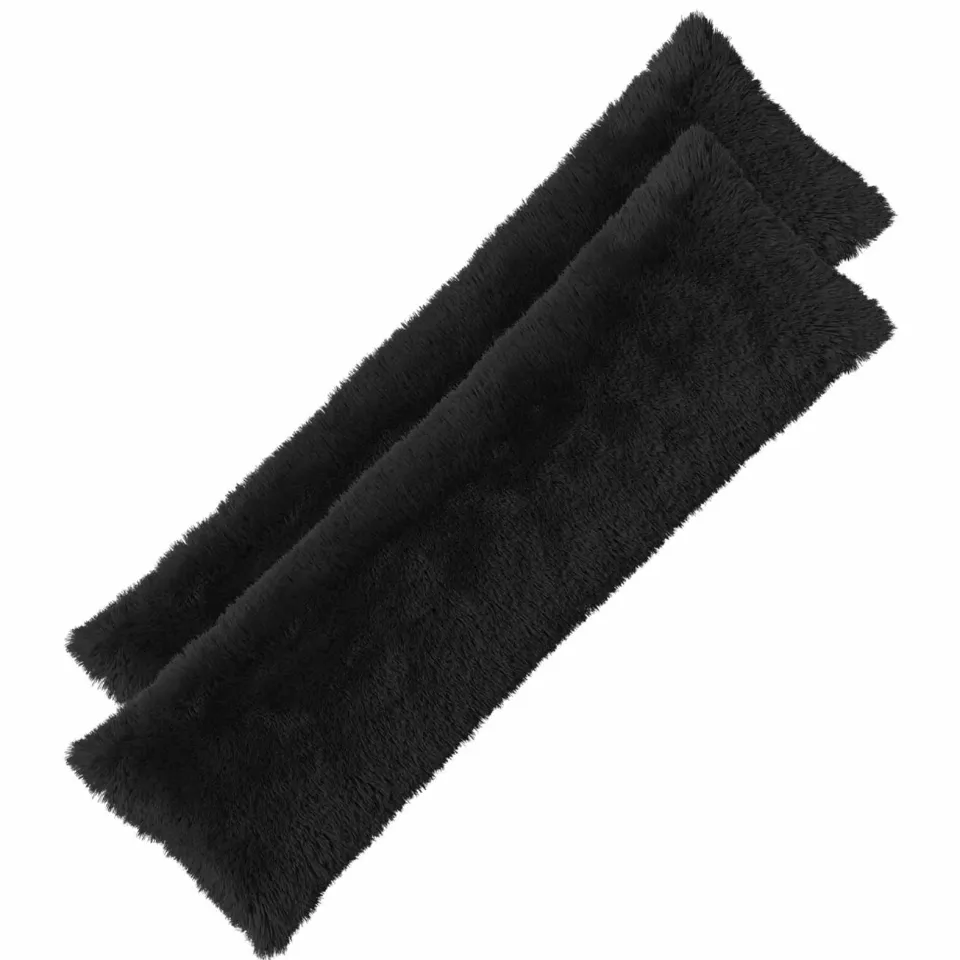 vidaXL Kussensloop 2 st HEERLEN Zwart 40 x 145 cm PV Fleece, foto 3