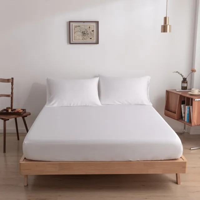 Boomba Bamboo Bamboe hoeslaken Coco White wit 180x210 cm – Standaard matras, zacht, ademend & hypoallergeen | Boomba Bamboo®