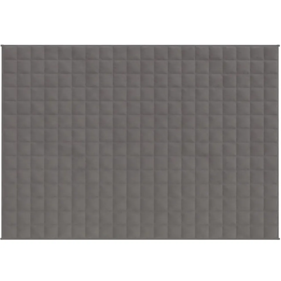 vidaXL Verzwaringsdeken 152x203 cm 11 kg stof grijs