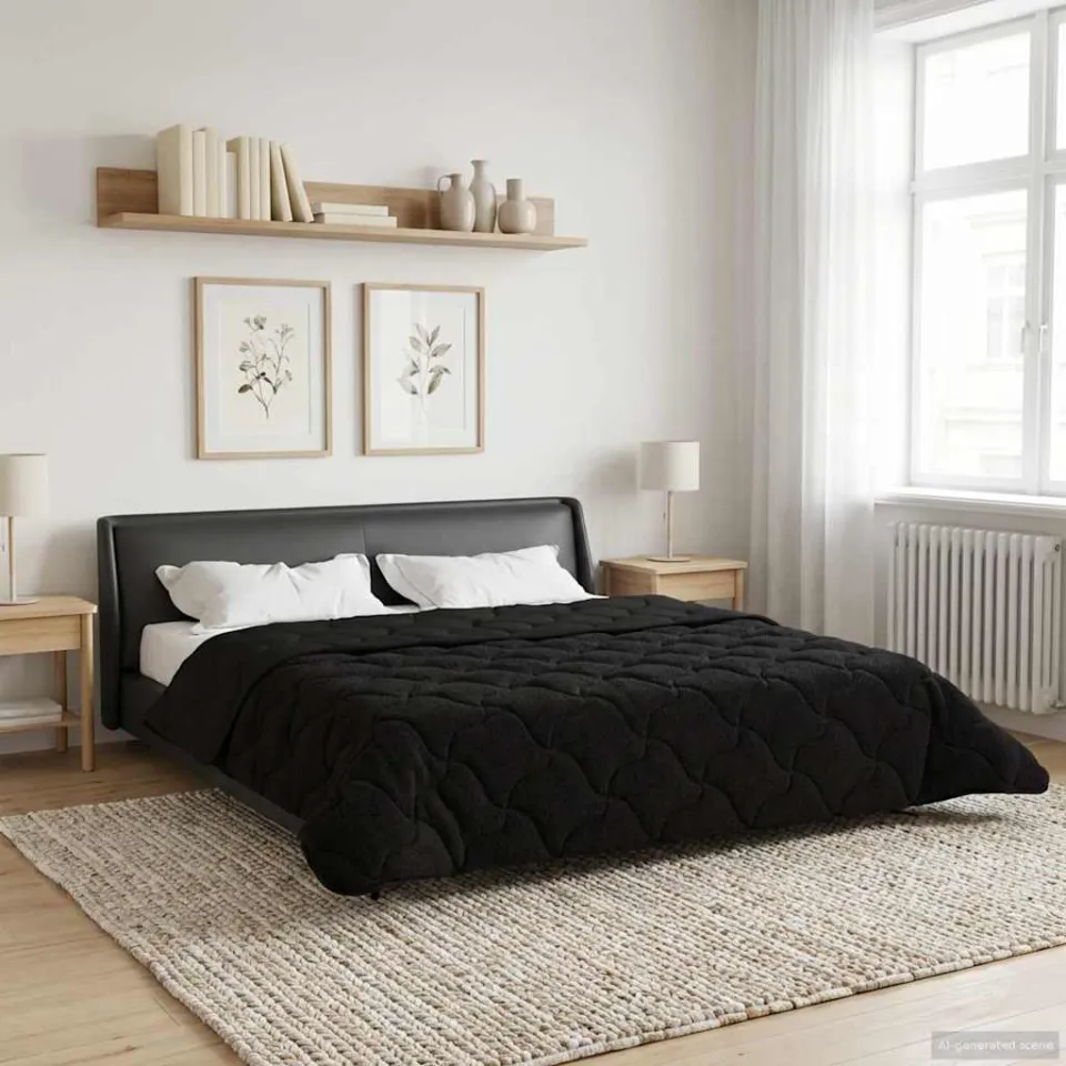 vidaXL Winter Dekbed 200 x 200 cm Winter Zwart Ademend, foto 4