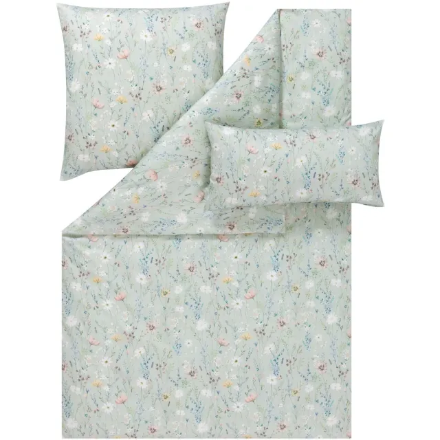 Estella Celeste 7961.530 - Dekbedovertrek - Mako-katoensatijn - 160 x 200 cm - 5-delig Groen