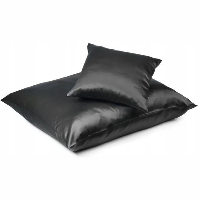 ALMANIA Zwarte Kussensloop van 100% Moerbei Zijde - 50x60 cm