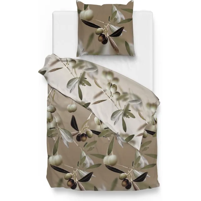 Zohome Zo! Home Dekbedovertrek Mylie Taupe Katoensatijn B 140 x L 200 cm/B 140 x L 220 cm Natural