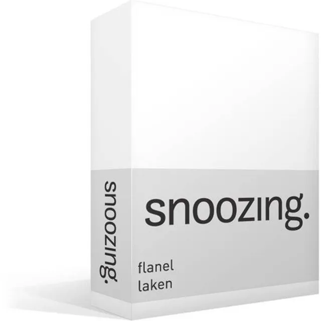 Snoozing Flanel - Laken - Wit