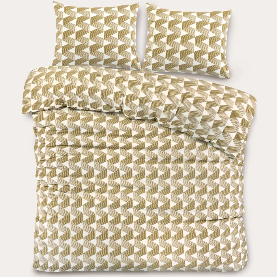 NOUS Living katoenen dekbedovertrek 2-persoons (200x220 cm) beige, foto 2