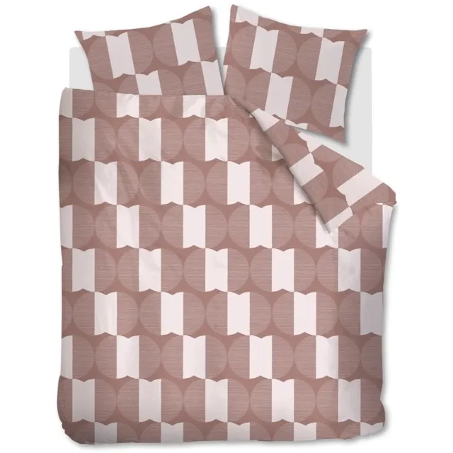 vtwonen Check Mate dekbedovertrek - Tweepersoons - 200x200/220 - Steenrood